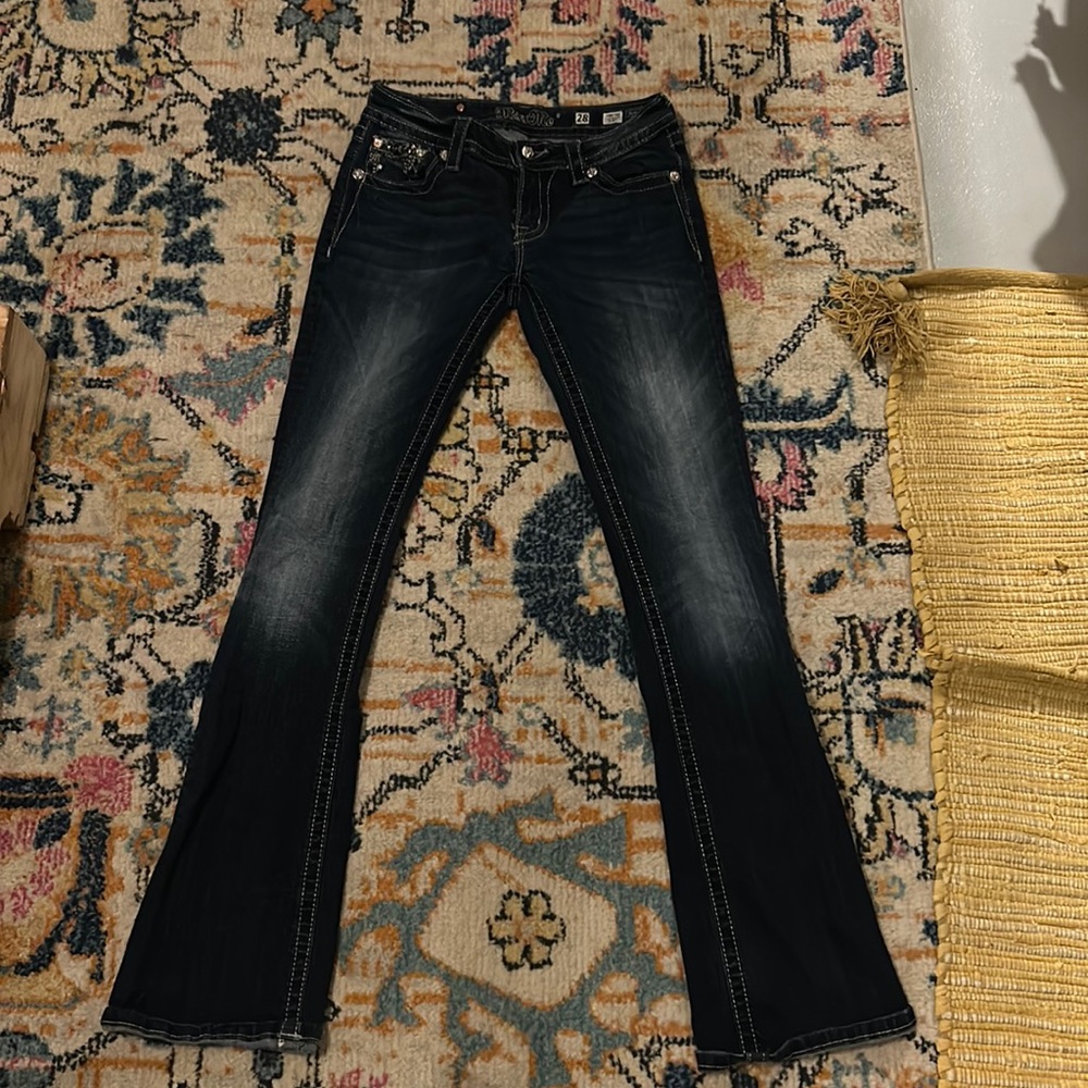 low rise miss me Bootcut jeans